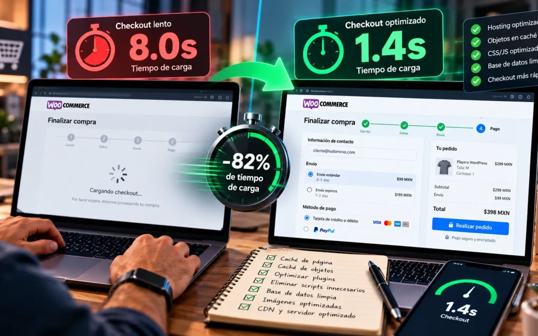 Tu checkout de WooCommerce tarda 8 segundos: así es como lo bajamos a 1.4s