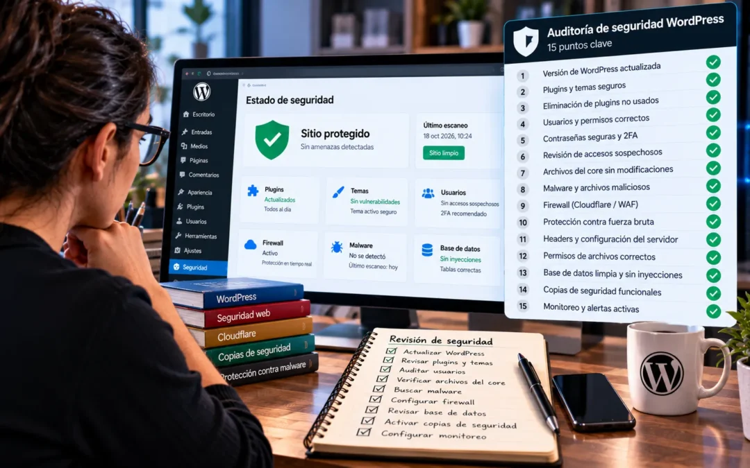 Auditoría de seguridad WordPress: los 15 puntos que revisamos antes de que tu sitio sea hackeado