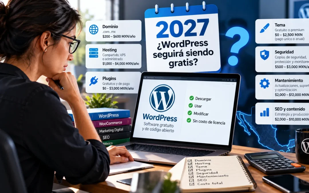¿WordPress será gratis en 2027? El costo real de operar una web profesional en México