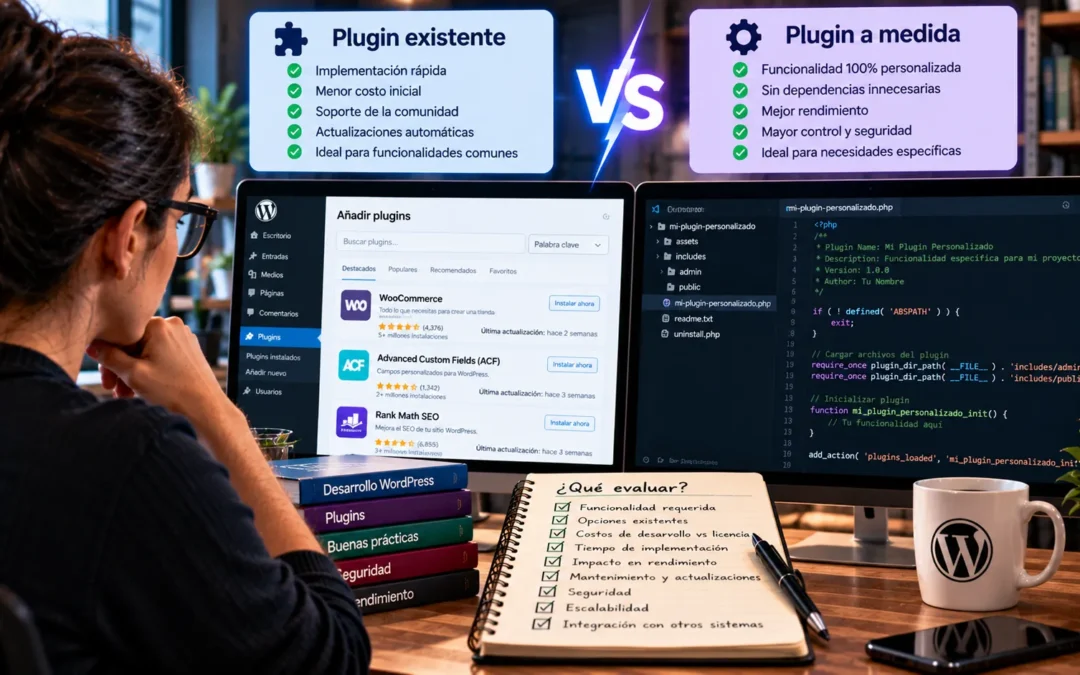 Plugin a medida vs plugin existente: cuándo vale la pena desarrollar uno propio