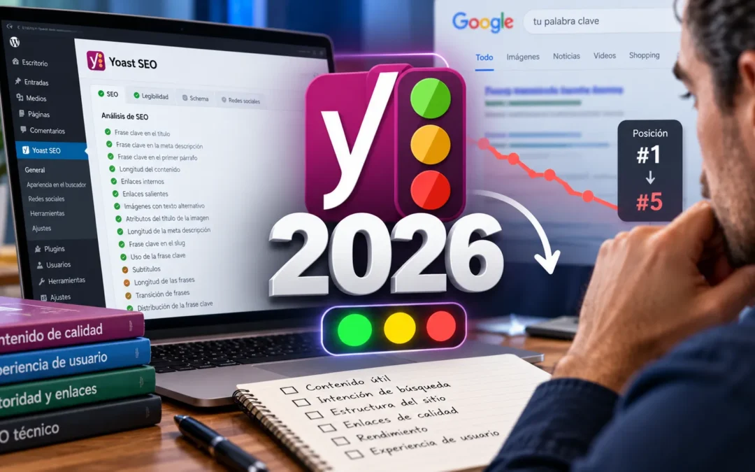 Yoast SEO en 2026: qué sí arregla, qué no, y por qué los semáforos verdes no te van a posicionar